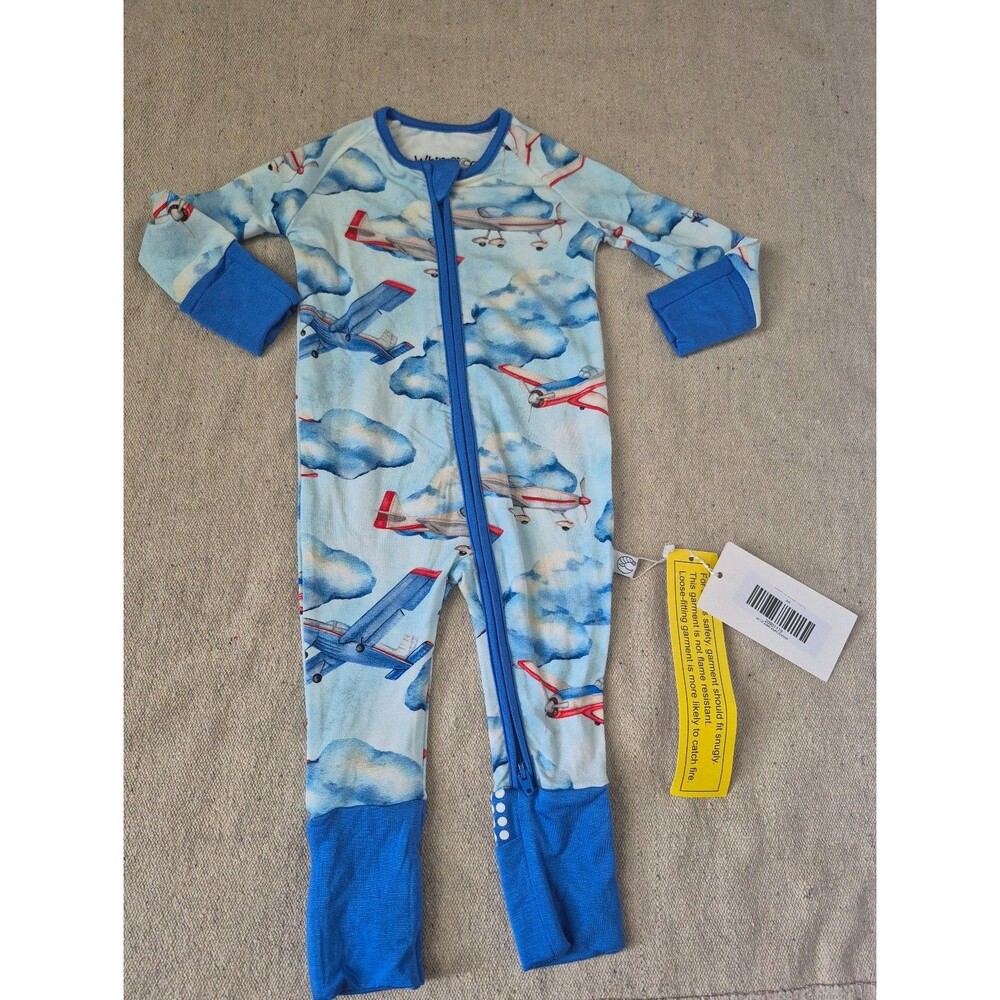 whimsical Threads bamboo zippy size 3-6 new with tags